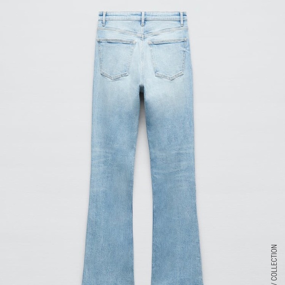 Zara Flare Fit light blue jeans, size 6 US - Picture 6 of 8